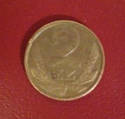 Moneta 2 zl złote  PRL 1987 z obiegu