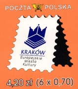 Zeszycik znaczkowy Kraków 2000 (6 x 3677) - Poczta Polska