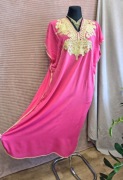 Długa maxi różowa sukienka tunika kimono boho r. 2XL/3XL 44/46