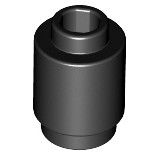 LEGO 10 x 3062 klocek okrągły walec rurka 1x1x1 - czarny