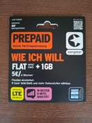 Karta SIM Niemcy sieć T-Mobile DE starter Congstar z 10€ na koncie