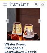 Partylite podgrzewacz do wosku lampka Winter Forest _na prezent 