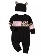 Bawełniany komplet, pajacyk , panterka