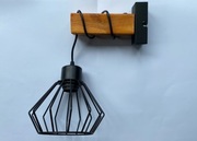 Lampa kinkiet ścienny loft retro z kloszem 