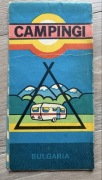 Campingi. Bułgaria. Mapa. 1984