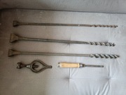 Wiertło wiertła do drewna ręczne świdry dłuto sercówka Zbierak PRL DDR 