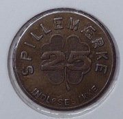 0013 Stary żeton Dania 25 ore
