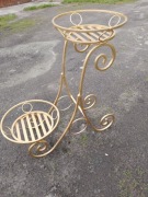 KWIETNIK  NA DWIE DONICE,KŁUTY,STALOWY -ŚWIEŻO ODRESTAŁROWANY (ODNOWIONY) !