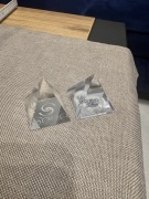Szklane ozdobne piramidy znak zoodniaku ryby/byk