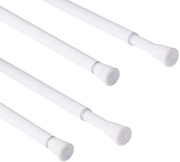 Karnisz teleskopowy zaciskowy 40-70 cm bez wiercenia, biały, metalowy