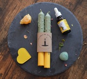 Naturalne świece sojowe z cytrusami, 20 cm, zestaw dwóch