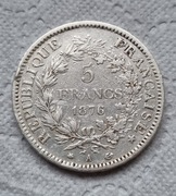 5 franków 1876 Francja Herkules srebro Ag (3)