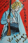 Obraz ręcznie malowany olejny portret Enjolras nędznicy les miserables