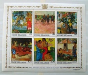 Malarstwo, Wyspy Cooka Mi. bl. 2**. Gauguin.
