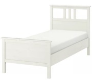 Nie kompletny! HEMNES Rama łóżka, biała bejca, 90x200 cm