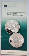 Folder patrioci 1944 dla  20 zł wersja angielska