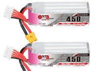 2szt akumulatory baterie do dronów GNB LiHV 4S 15,2 V 450 mAh 80C XT30 