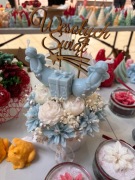 Piękny bukiet świątecznych świec świeczek hande made