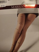 Wzorzyste rajstopy . rajstopy damskie fantazyjne roz.3/4 czarne - Marilyn