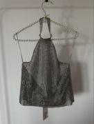 Top halter z siateczki ludovic de saint sernin x zara M-L srebrny