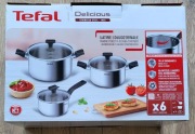 Zestaw Garnków Garnki Pokrywki Rondel TEFAL Delicious wszystkie kuchenki