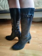 Czarne skórzane kozaki Tamaris 38 