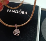 Charms Pandora serce drzewo cyrkonie zawieszka srebrna do bransoletki 