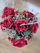 Wiązanka serce, pamiętamy, kompozycja kwiatowa serce 