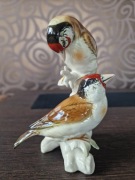 Karl Ens figurka z porcelany ptaszki szczygły