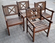 4 Krzesła Fotele ogrodowe drewniane IGARDEN