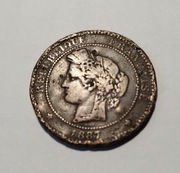 10 centimes Francja1887,brąz,w.10,5gr,śr.30mm,gr.2,65mm,