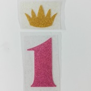 Naprasowanka urodzinowa Jedynka (1) i KORONA Kolory ROCZEK