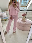 Różowy dzianinowy dres 38