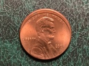 Destrukt menniczy 1 cent USA 2001