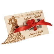 Kartka ślubna Ślub Voucher BON na pieniądze z Twoim napisem ! 