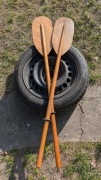 Wiosła 120cm drewniane x2 do łódki wędkarskiej