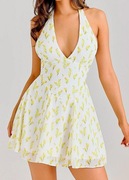 Damska letnia mini sukienka z dekoltem odkryte plecy nowa S-XS