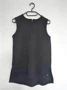 czarna długa bluzka top bokserka zip * 36 S