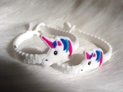 Jednorożec / unicorn - Bransoletka opaska biała