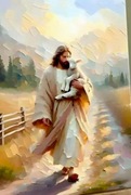 Obraz "Jezus z barankiem "  Wakacyjna promocja