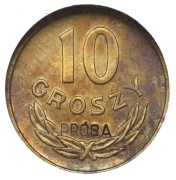 10 groszy 1949 Próba Mosiądz GCN MS 61