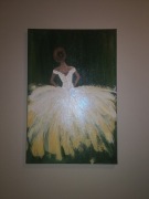 Obraz ręcznie malowany akrylami na płótnie. 