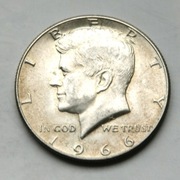 50 cent 1966 Kennedy half dollar  Ag Srebro Stan !!! 