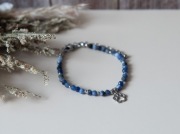 Bransoletka z kamieni - sodalit i łapka - rękodzieło