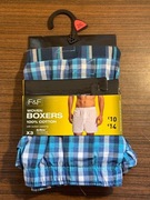 Bokserki męskie F&F 2XL – 100% bawełna, zestaw 2 szt. w kratkę