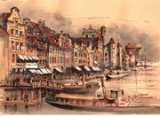 Gdańsk - 21x30cm Akwarela - Pomysł na prezent 