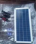 Panel solarny, fotowoltaiczny USB 20W, przenośny zestaw do ładowania