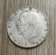 Szwecja 2 Kronor 1938 , Gustaf V , moneta okolicznościowa , srebro ,