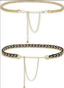 2x Łańcuszek Pasek Do Sukienki Złoty