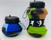 Bidon sportowy składany silikonowy butelka sportowa z dziubkiem ustnik 500